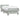 Pat box spring cu saltea, gri deschis, 90x220 cm, catifea