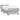 Pat box spring cu saltea, gri deschis, 90x220 cm, catifea