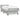 Pat box spring cu saltea, gri deschis, 80x210 cm, catifea