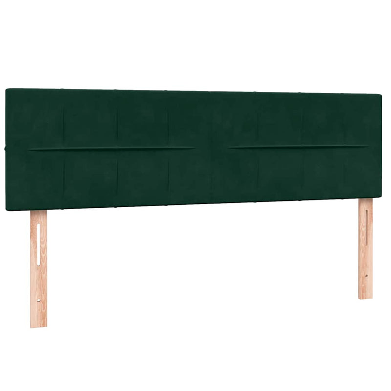 Pat box spring cu saltea, verde închis, 160x220 cm, catifea