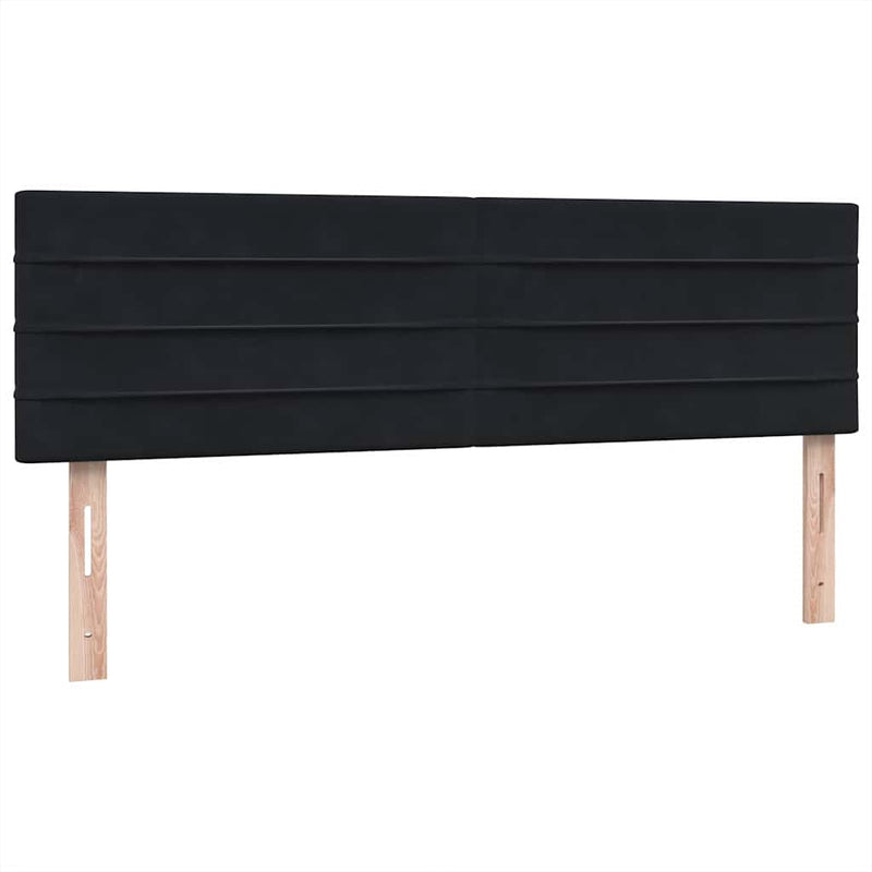 Pat box spring cu saltea, negru, 160x210 cm, catifea