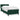 Pat box spring cu saltea, verde închis, 80x220 cm, catifea