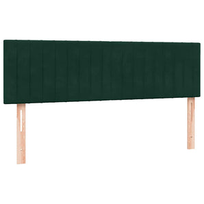 Pat box spring cu saltea, verde închis, 160x220 cm, catifea