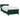 Pat box spring cu saltea, verde închis, 80x220 cm, catifea