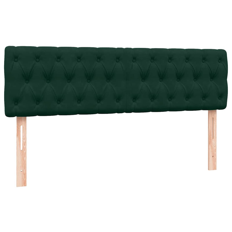 Pat box spring cu saltea, verde închis, 160x220 cm, catifea
