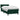 Pat box spring cu saltea, verde închis, 80x220 cm, catifea