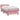 Pat box spring cu saltea, roz, 80x220 cm, catifea