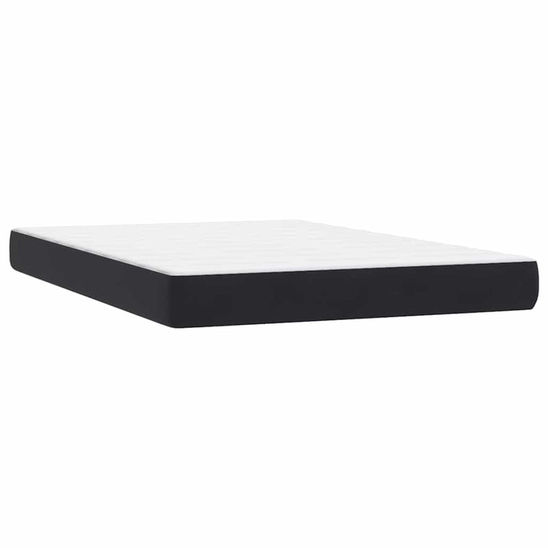 Pat box spring cu saltea, negru, 160x210 cm, catifea