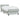 Pat box spring cu saltea, gri deschis, 80x210 cm, catifea