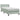 Pat box spring cu saltea, gri deschis, 90x220 cm, catifea
