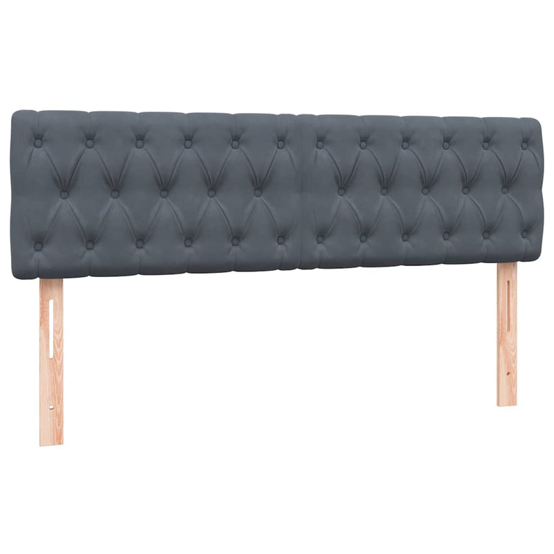 Pat box spring cu saltea, gri închis, 160x210 cm, catifea