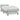Pat box spring cu saltea, gri deschis, 80x220 cm, catifea