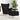 Fotoliu cu taburet pentru picioare, negru, material textil