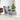 Scaun balansoar cu taburet, gri deschis, textil