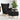 Scaun balansoar cu taburet, Negru, material textil