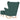 Scaun balansoar cu taburet, verde închis, textil