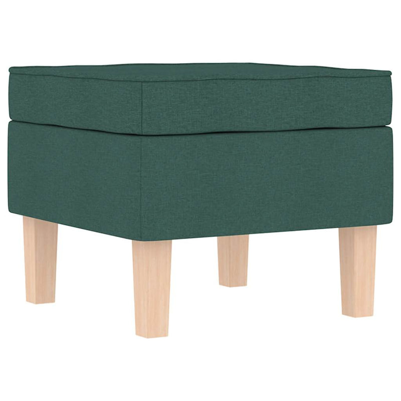 Scaun balansoar cu taburet, verde închis, textil