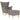 Scaun balansoar cu taburet, gri taupe, material textil