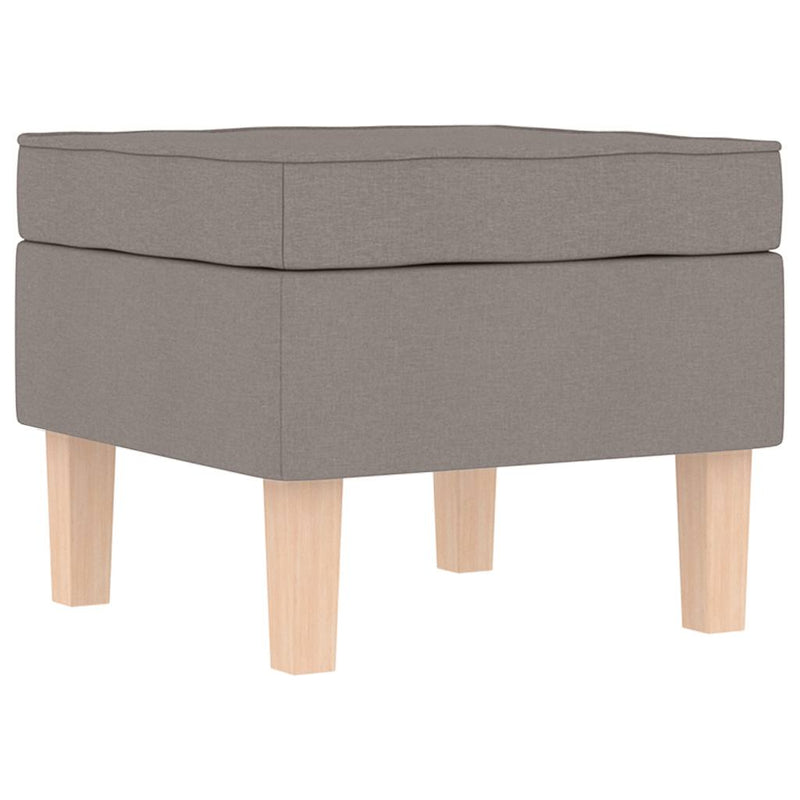 Scaun balansoar cu taburet, gri taupe, material textil