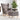 Scaun balansoar cu taburet, gri taupe, material textil