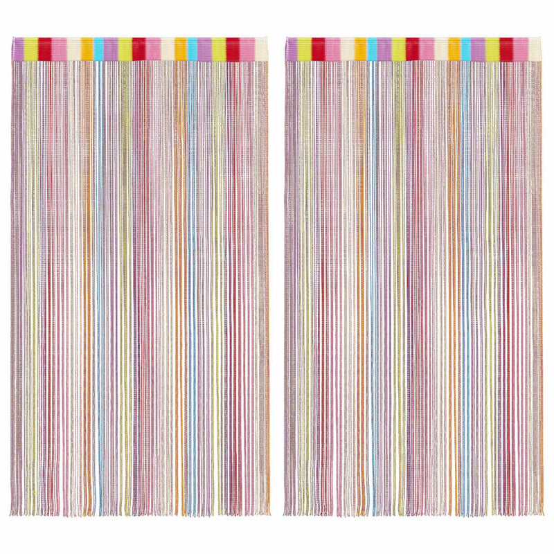 Perdele șir 2 buc Multicolor 140x250 cm