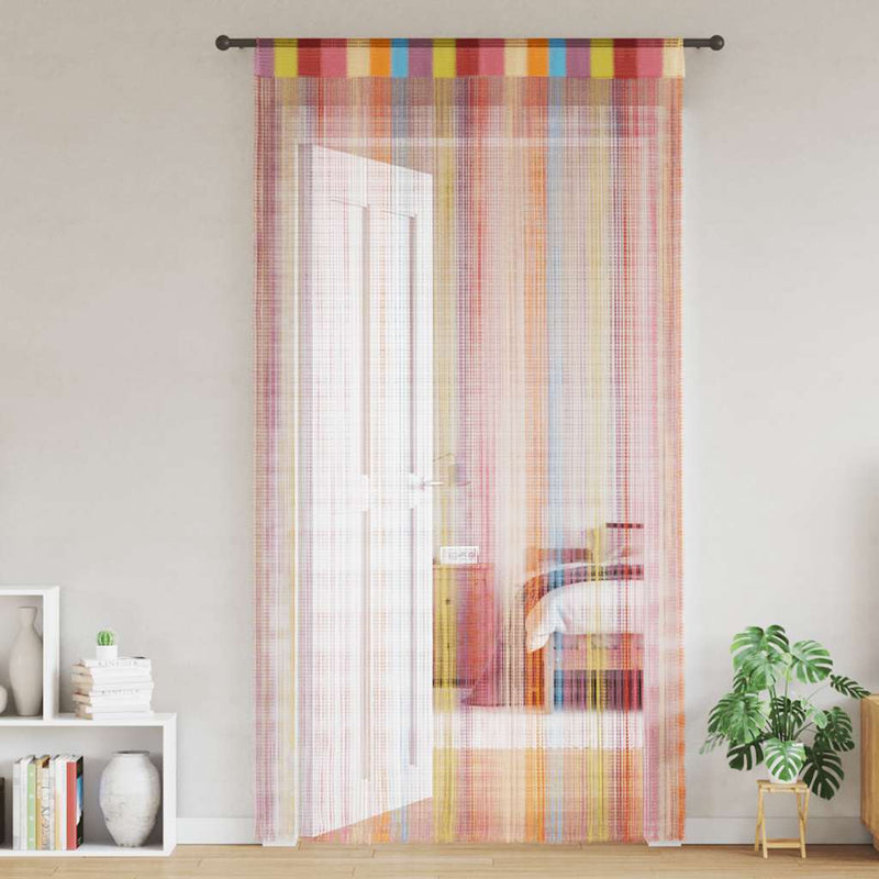 Perdele șir 2 buc Multicolor 140x250 cm