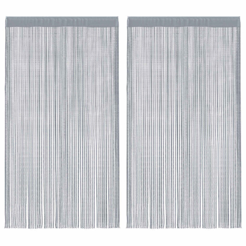 Perdele șir 2 buc Gri deschis 140x250 cm