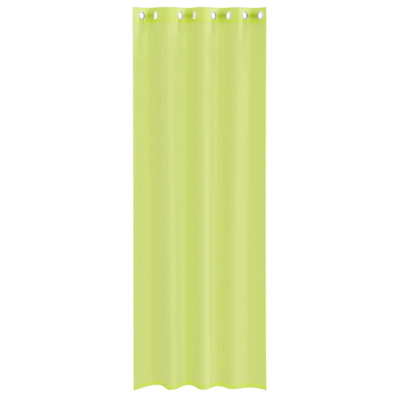 Perdele Voile cu Oelii 2 buc Verde măr 140x260 cm