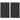 Perdele Voile cu Oeli 2 buc Negru 140x175 cm