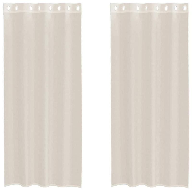 Perdele Voile cu Oelii 2 buc Crem 140x225 cm
