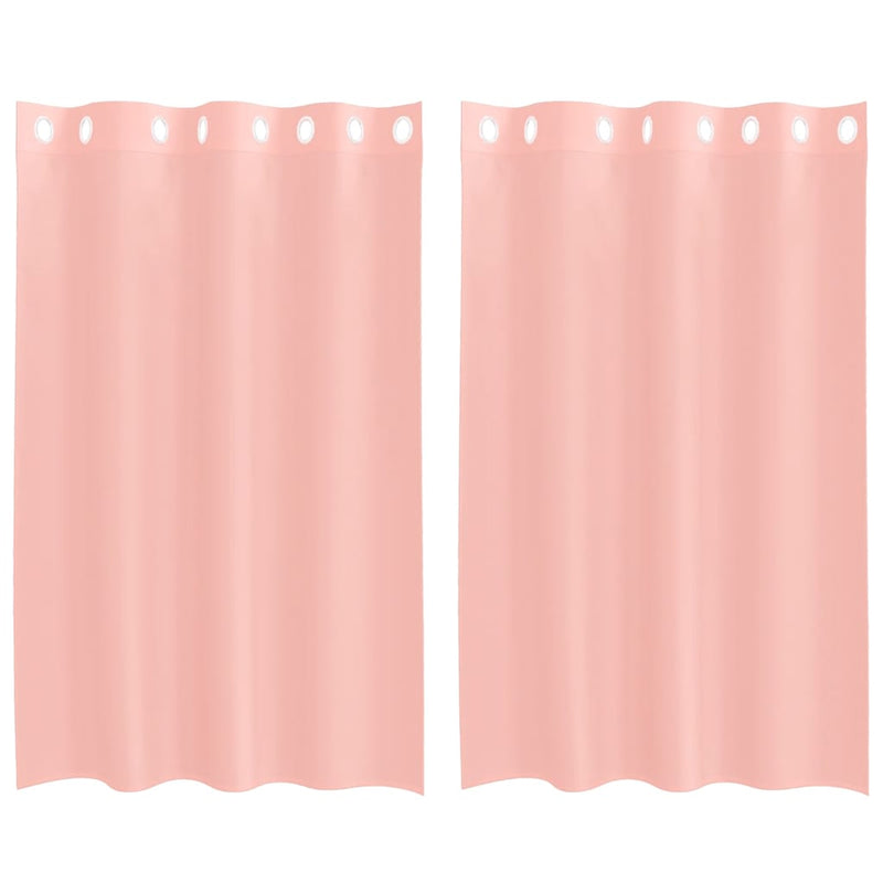 Perdele Voile cu Oelii 2 buc Roz 140x175 cm