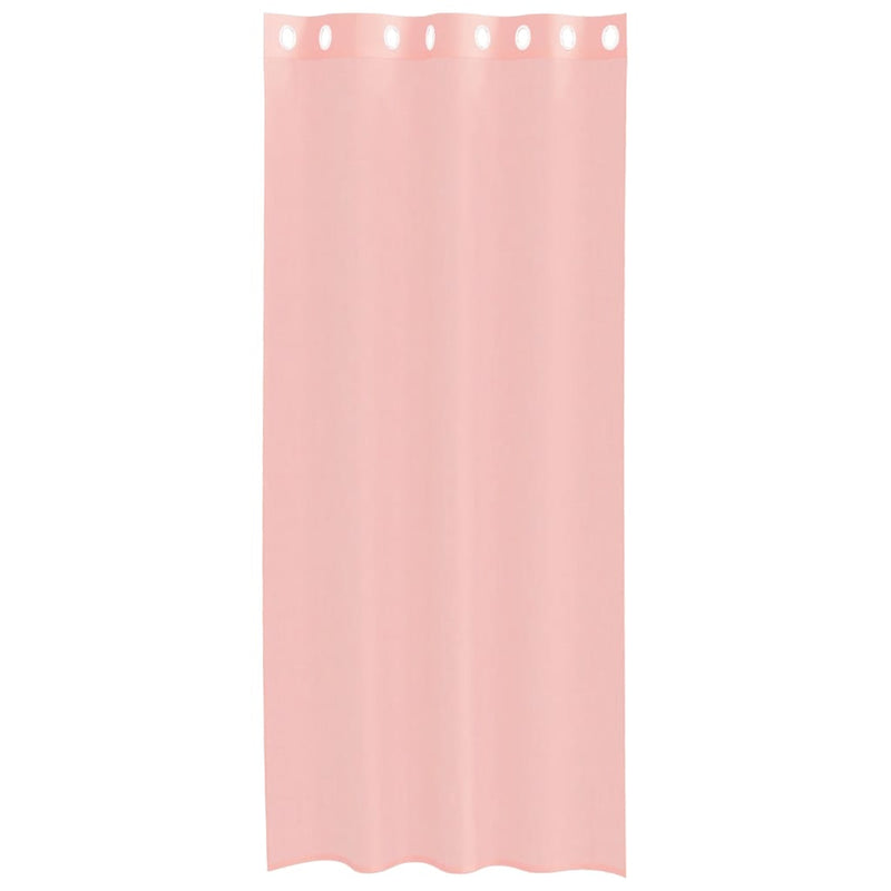 Perdele Voile cu Oelii 2 buc Roz 140x245 cm