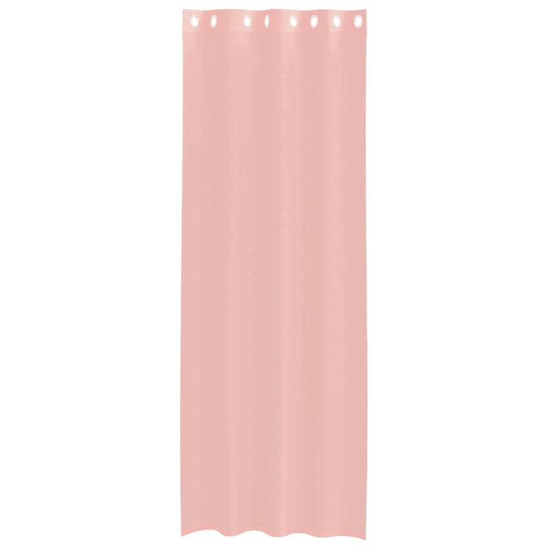 Perdele Voile cu Oelii 2 buc Roz 140x260 cm