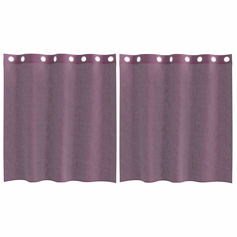 Perdele Voile cu Oelii 2 buc Violet 140x140 cm