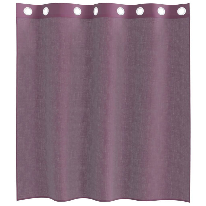 Perdele Voile cu Oelii 2 buc Violet 140x140 cm