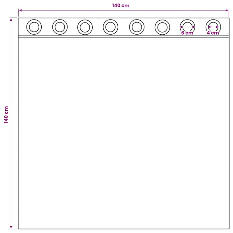 Perdele Voile cu Oelii 2 buc Violet 140x140 cm