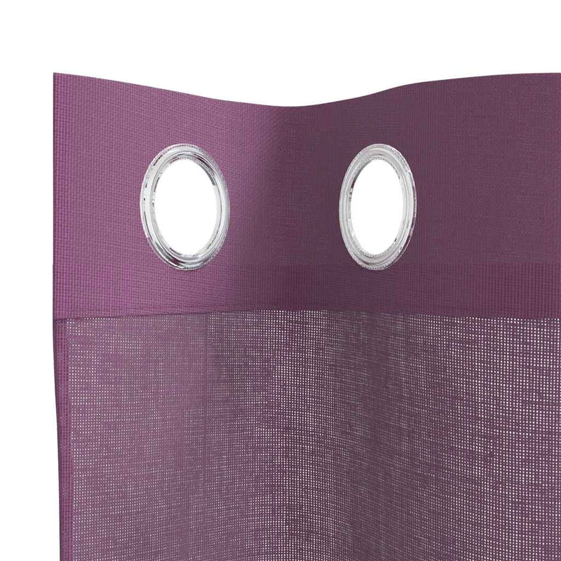 Perdele Voile cu Oeli 2 buc Violet 140x245 cm