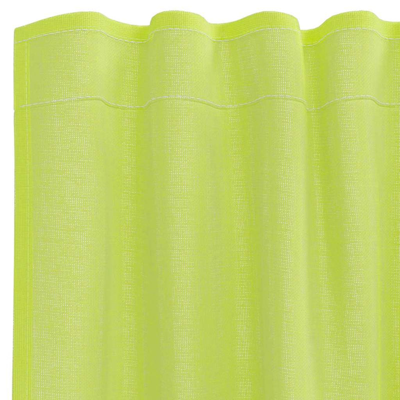 Perdele Voile cu buzunare pentru bare 2 buc verde măr