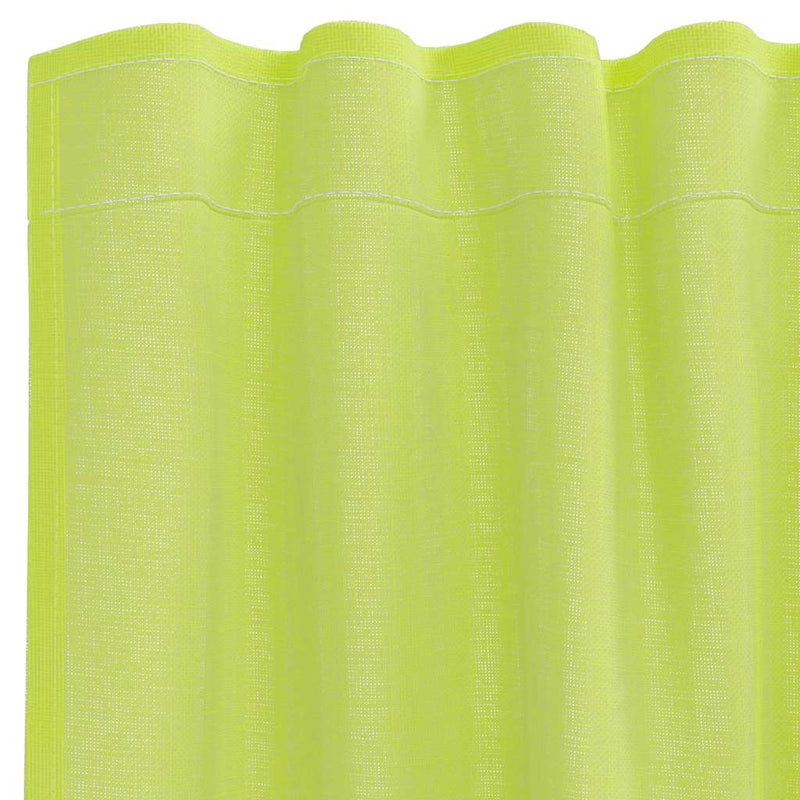 Perdele Voile cu buzunare pentru bare 2 buc verde măr