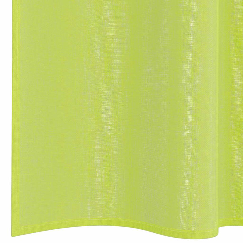 Perdele Voile cu buzunare pentru bare 2 buc verde măr