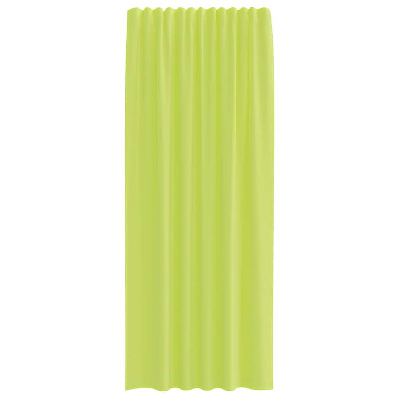 Perdele Voile cu buzunare pentru bare 2 buc verde măr