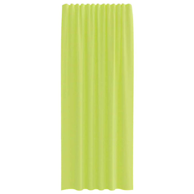 Perdele Voile cu buzunare pentru bare 2 buc verde măr