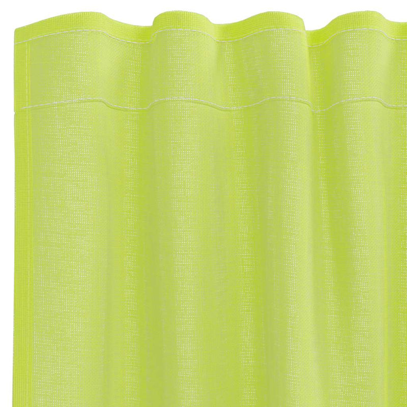 Perdele Voile cu buzunare pentru bare 2 buc verde măr