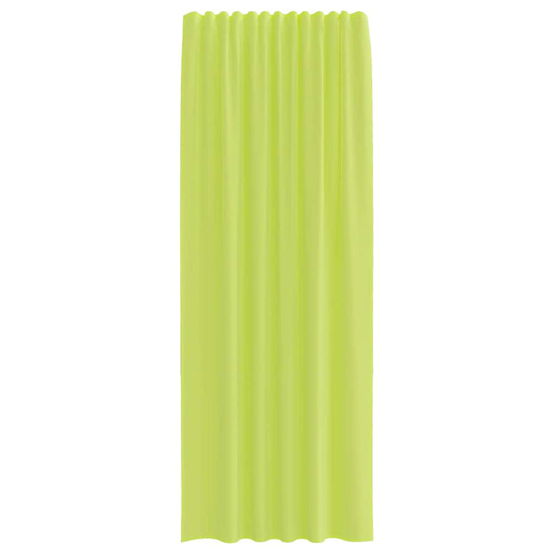 Perdele Voile cu buzunare pentru bare 2 buc verde măr