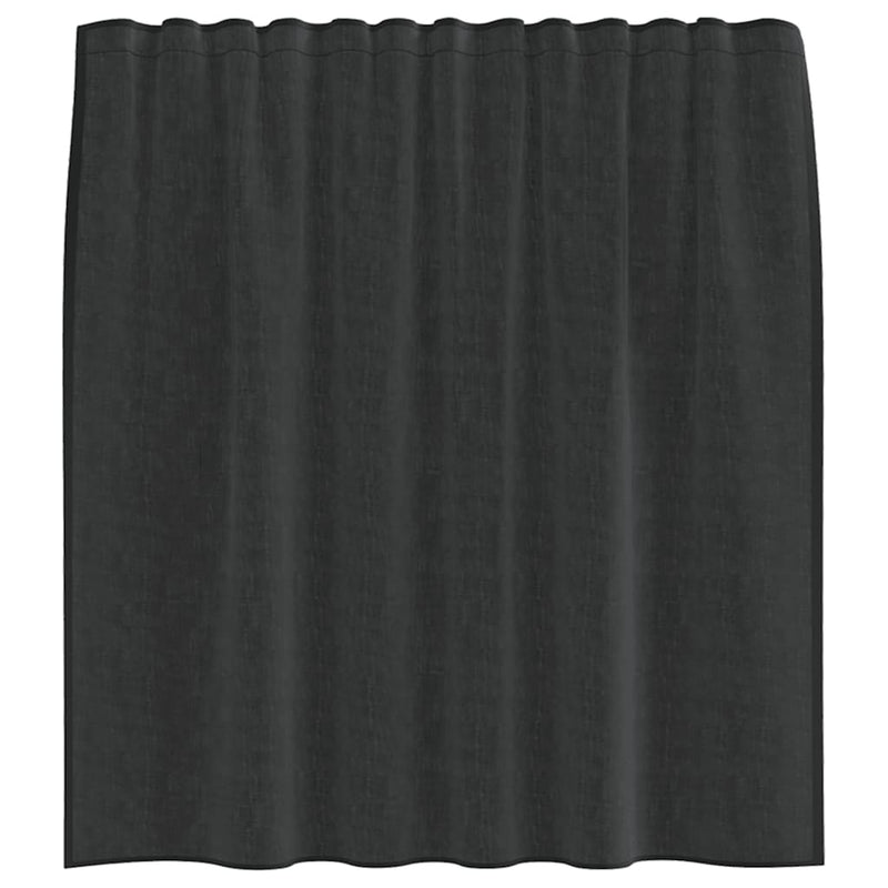 Perdele Voile cu buzunare pentru bare 2 buc Negru