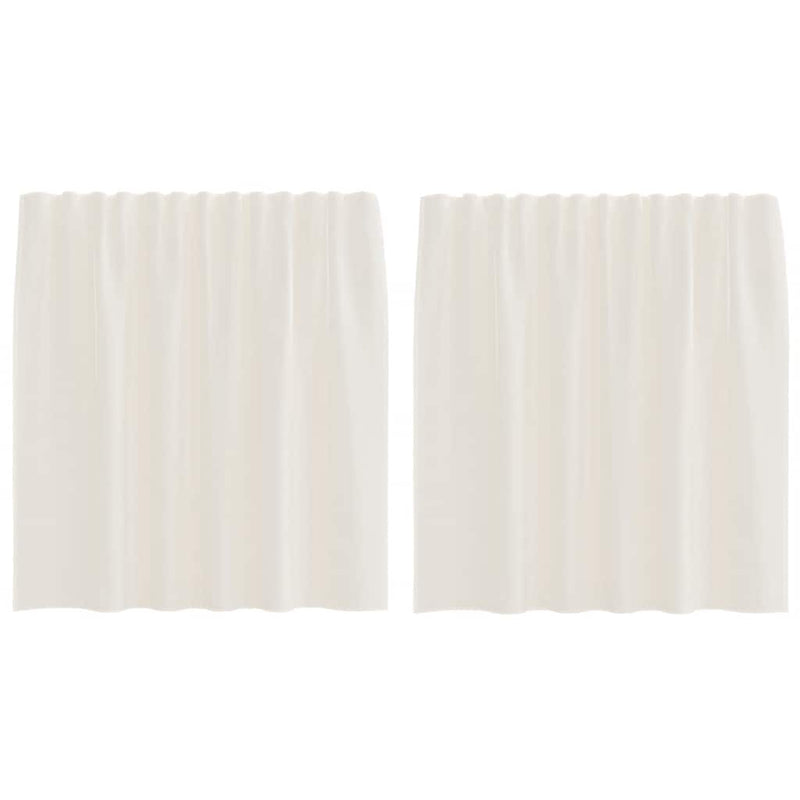 Perdele Voile cu buzunare pentru bare 2 buc crem