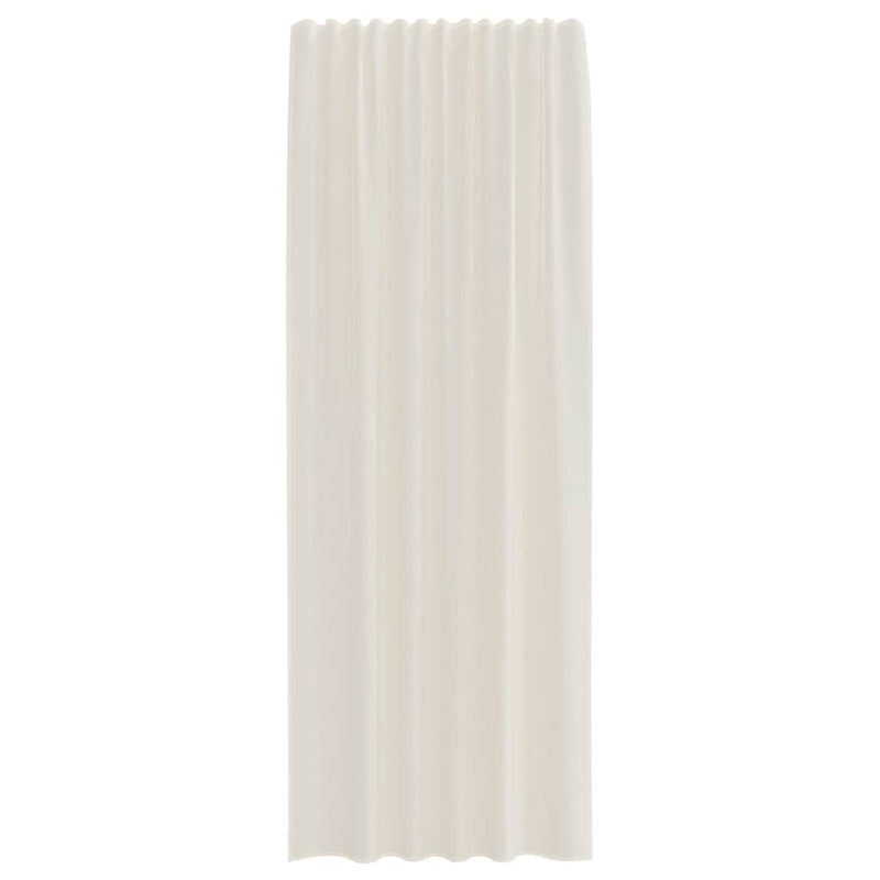 Perdele Voile cu buzunare pentru bare 2 buc crem