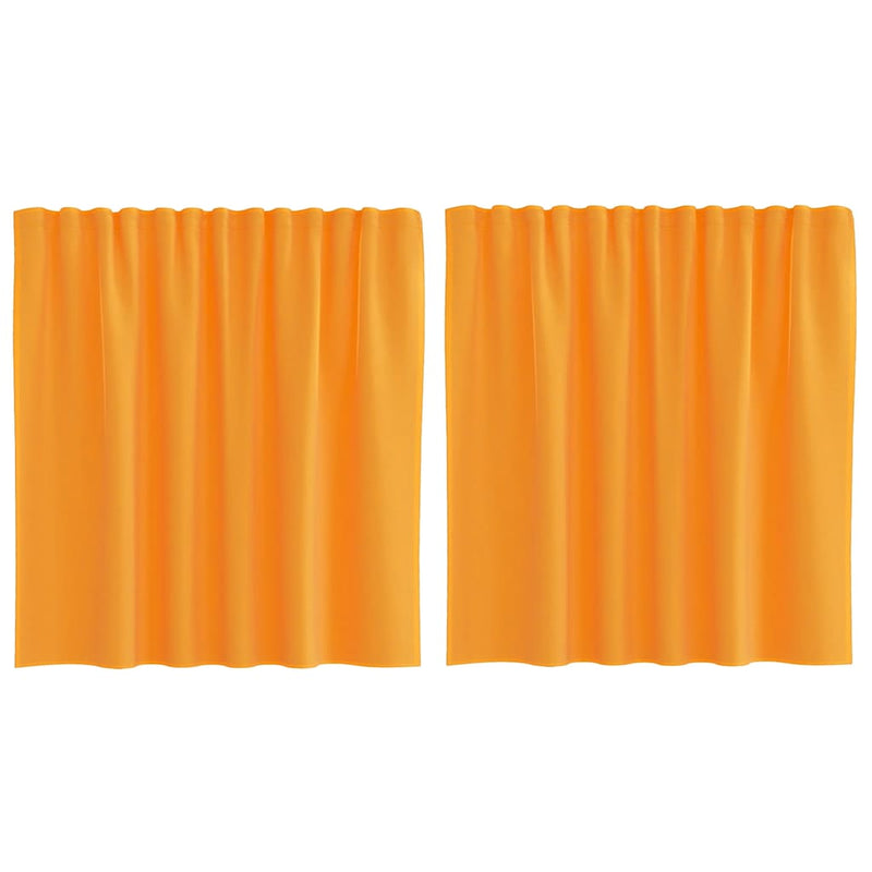 Perdele Voile cu buzunare pentru bare 2 buc portocaliu