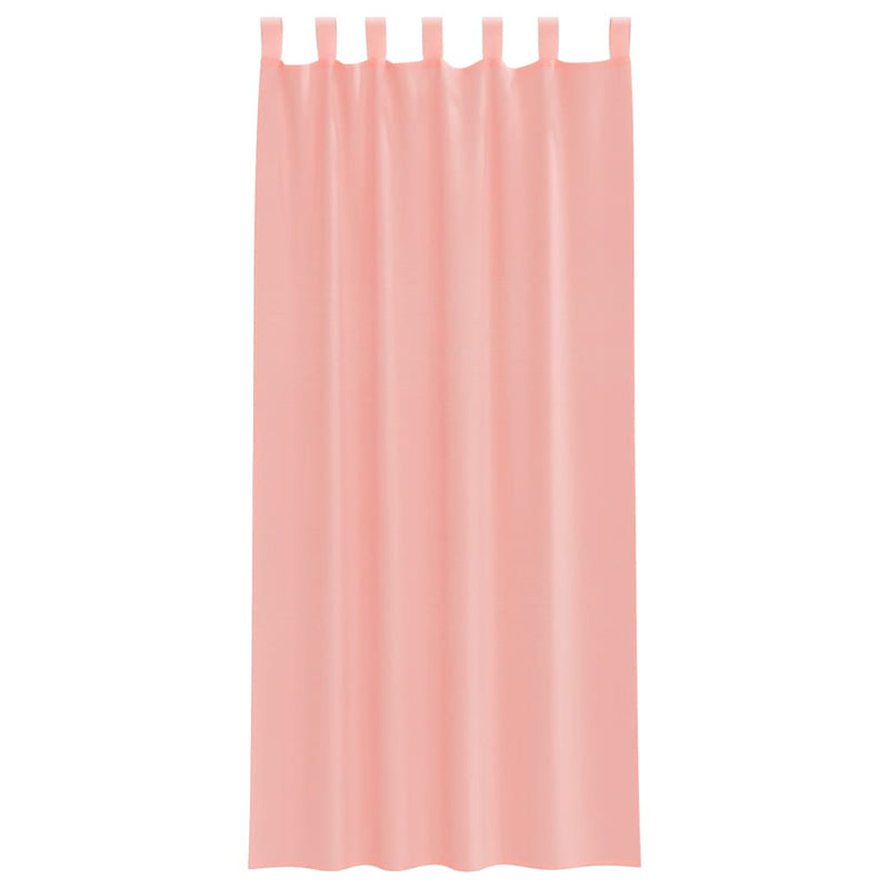 Perdele Voile cu buzunare pentru bare 2 buc Roz