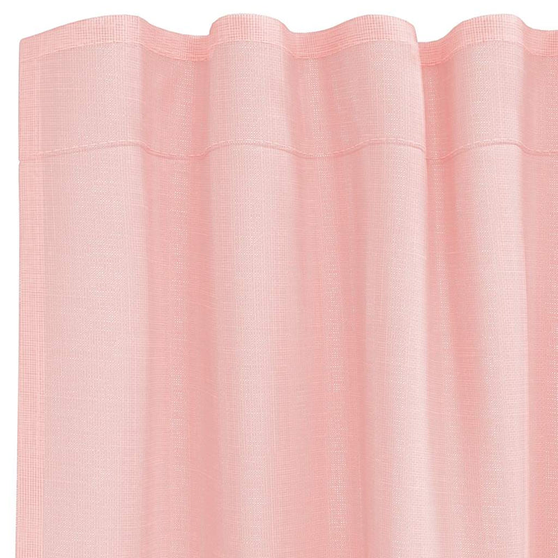 Perdele Voile cu buzunare pentru bare 2 buc Roz